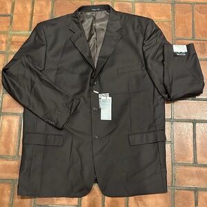Tessori Brown Lightweight Suit Coat made in Milan Italy MSRP $899 52XL W 47XL